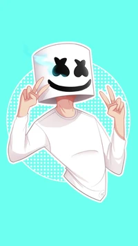 бланко, диджей, маршмеллоу, marshmello