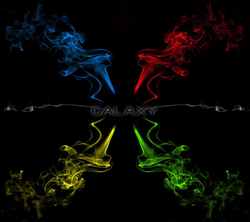 A group of colored smoke are in the shape of a star (clrfull, galaxy, hd, nexus)