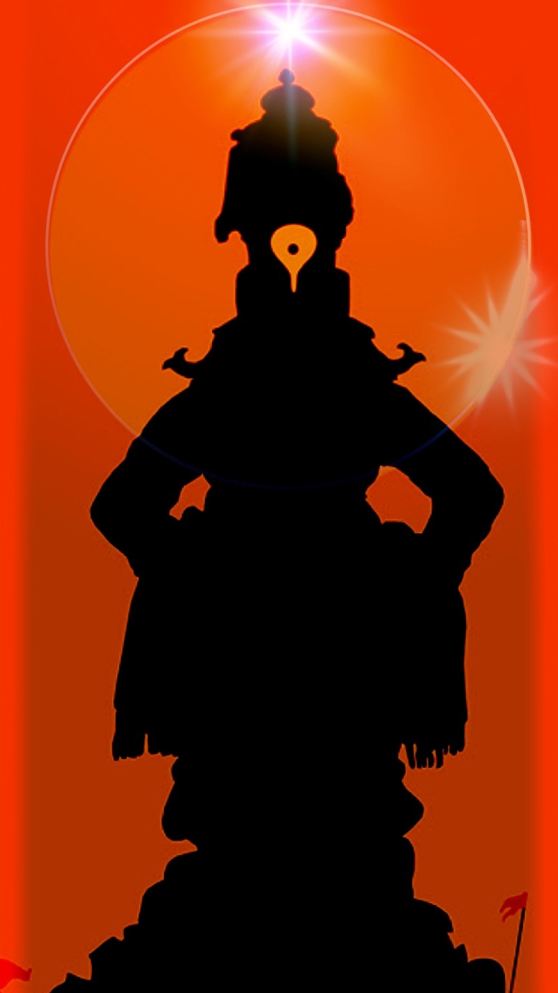 Silhouette eines mannes mit helm und gasmaske (gott, mauli, pandurang, vithal, vitu mauli)