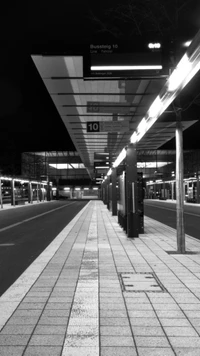 noir, vie, station