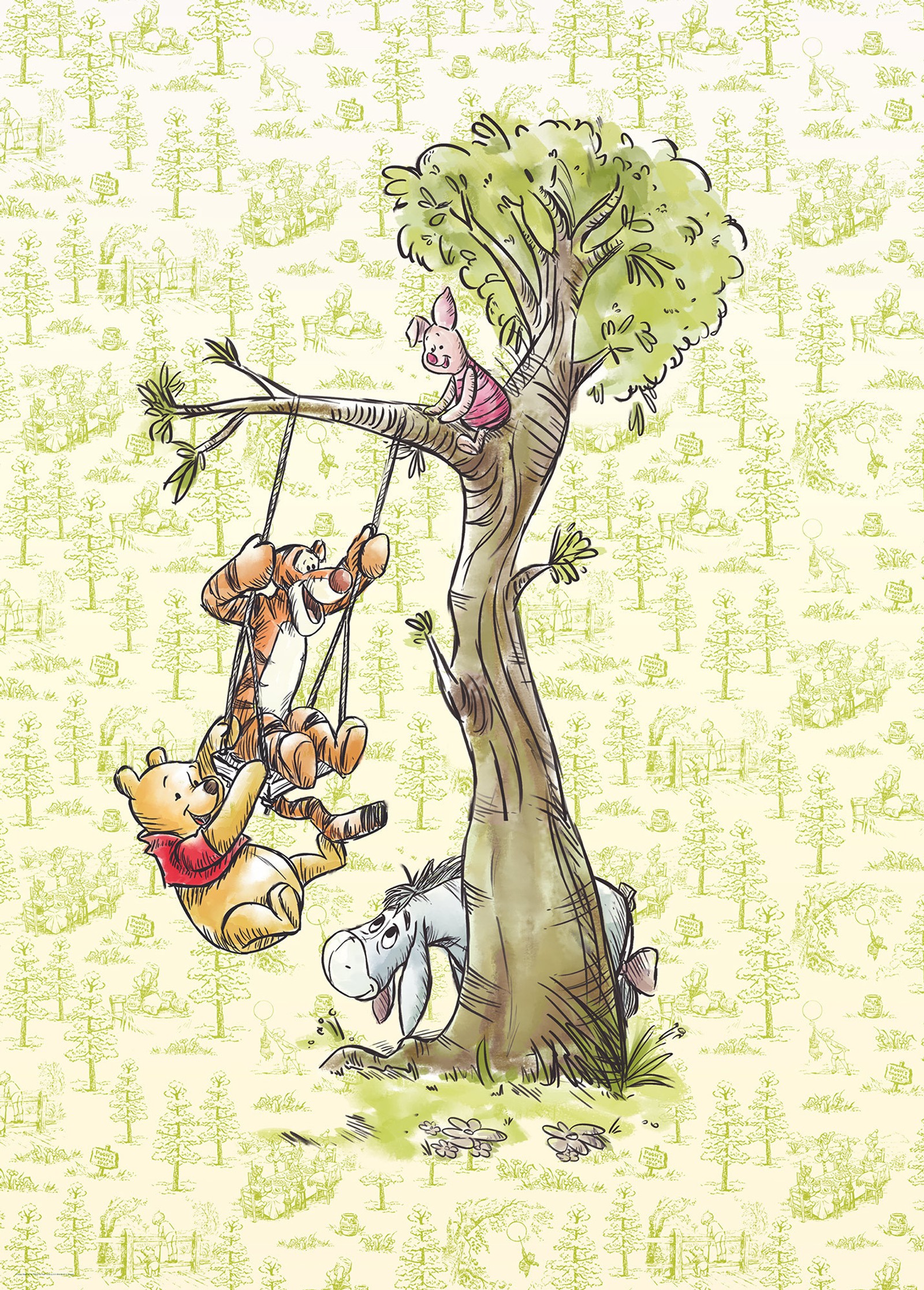 Baixar papel de parede disney, porquinho, pooh, tigger, winnie