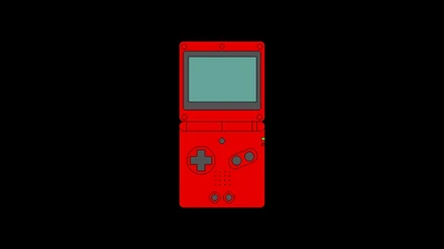 Ретро Game Boy на черном фоне - Минималистичный 4K обои