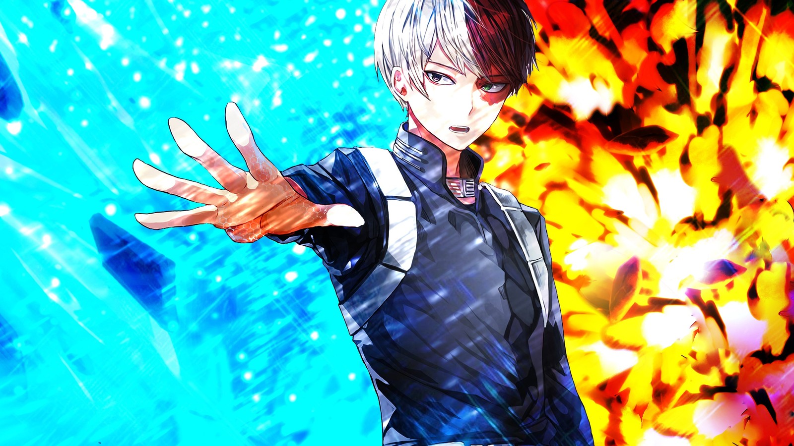 Скачать обои shoto todoroki, боку но хиро академия, my hero academia, аниме, anime