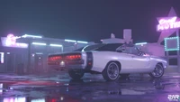 Classic Dodge Challenger: A Timeless Muscle Car Icon at Night