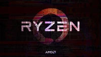 AMD Ryzen-Logo auf einem komplexen Schaltkreis-Hintergrund