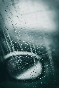 Close-Up of Raindrops on a Smartphone Screen