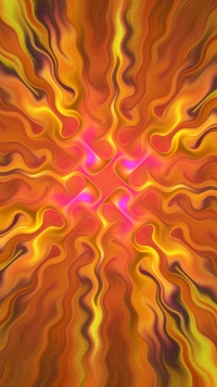 Vibrant Flame-Inspired Abstract Textile Design