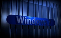 Windows 7-Logo, beleuchtet in elektrischem Blau