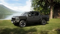 Kia Tasman Double Cab 2025: Bold Pickup Truck in Scenic Landscape