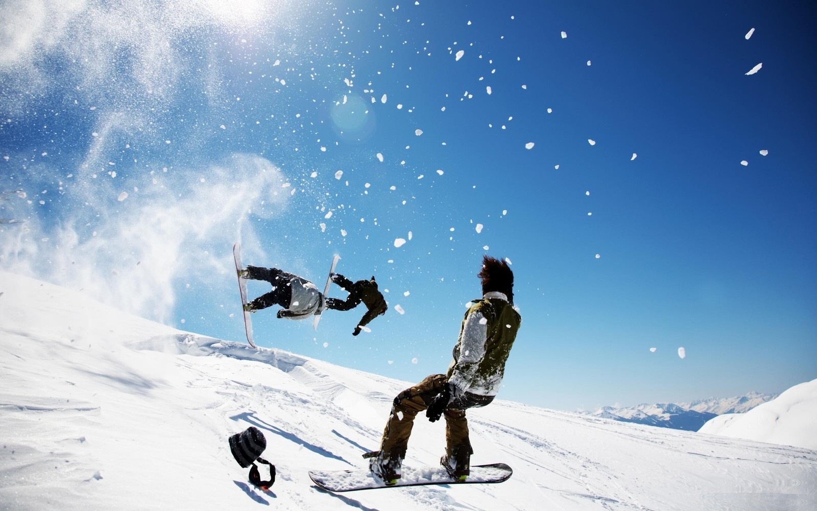 snowboarding, snowboard, skiing, extreme sport, winter sport wallpaper