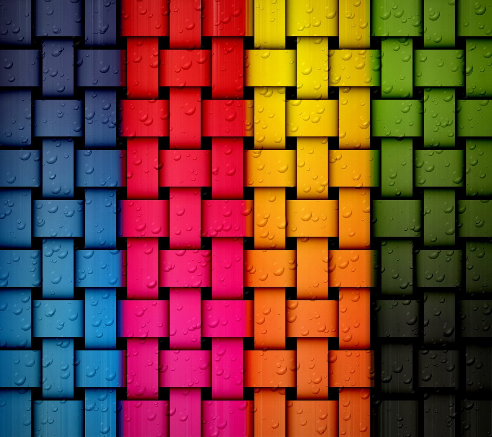 A close up of a colorful wall with many different colors (colorful, rainbow, twist)