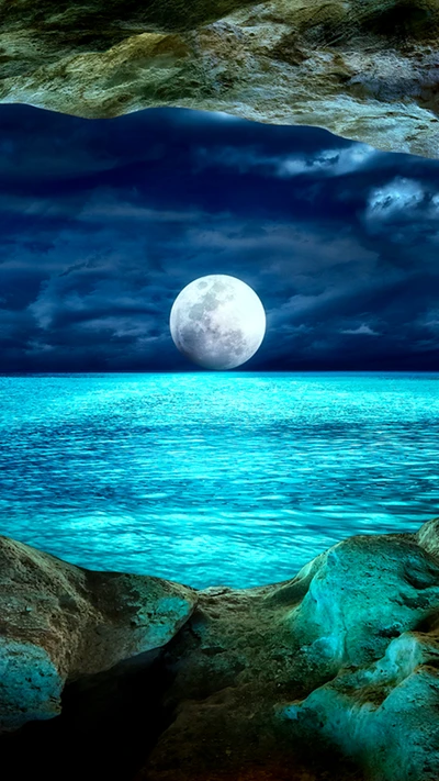 Majestic Moonlight Over Tranquil Waters