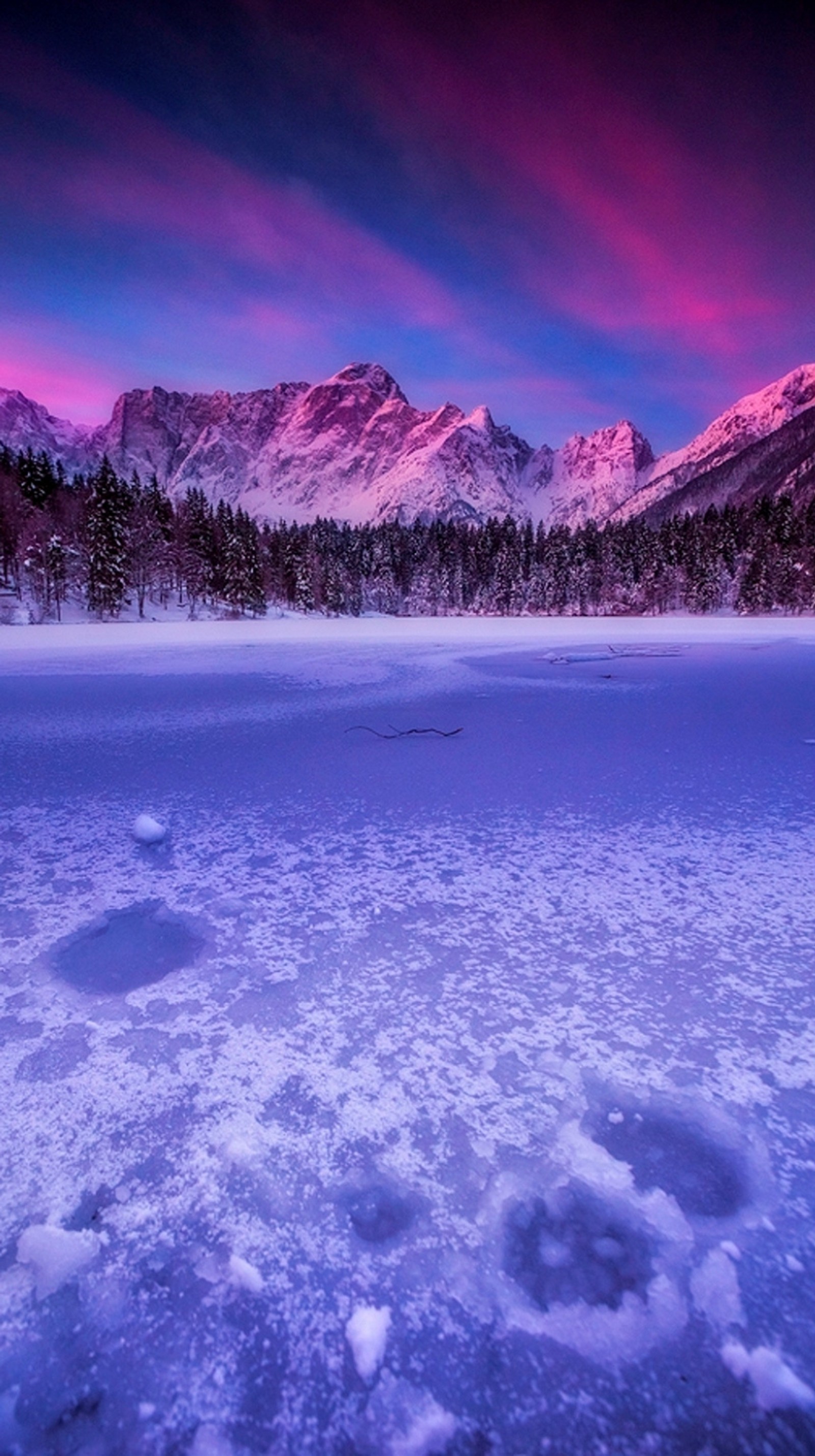 Téléchargez le fond d'écran feu, glace, ciel, hiver