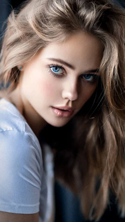 beautiful, beauty, blonde, blue eyes, face