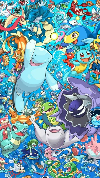 cloyster, gyarados, pokémon, pokemon, quagsire