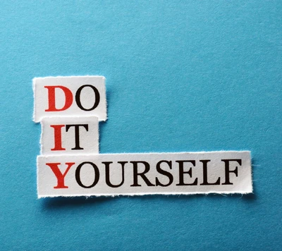 DIY Yourself: A Motivational Design on a Blue Background