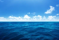 ocean, sea, water, blue, horizon wallpaper