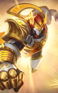 Golden Warrior of Legends: Akin the Fighter in Action