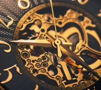 Intricate Gold Mechanism of a Luxurious Watch