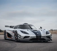 koenigsegg, argent, blanc