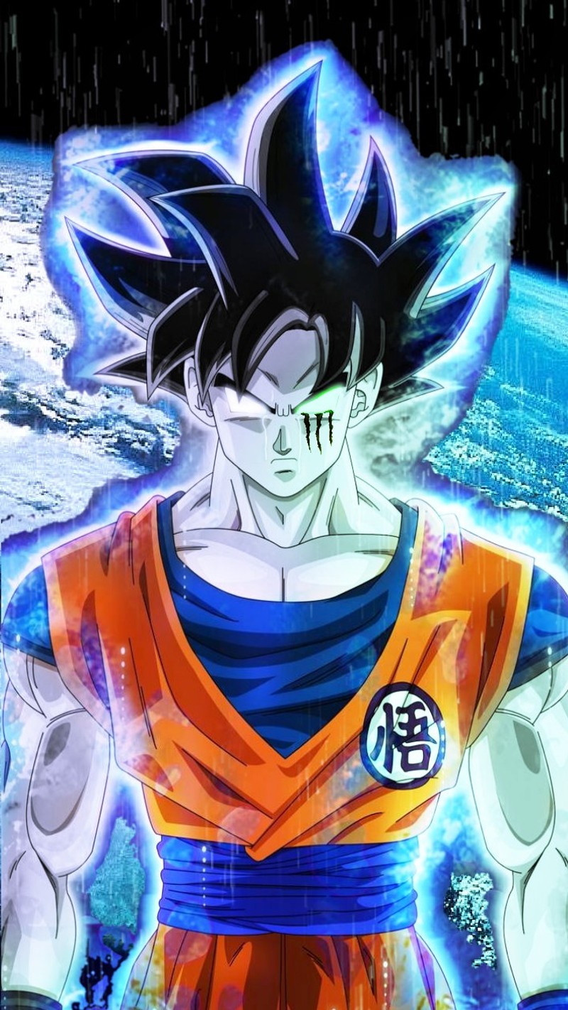 Крупный план человека с очень большим телом (goku, монстр)