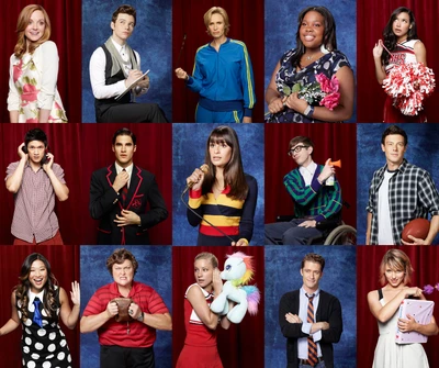 cast, glee