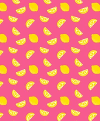 Lemon Patterns on Pink Background