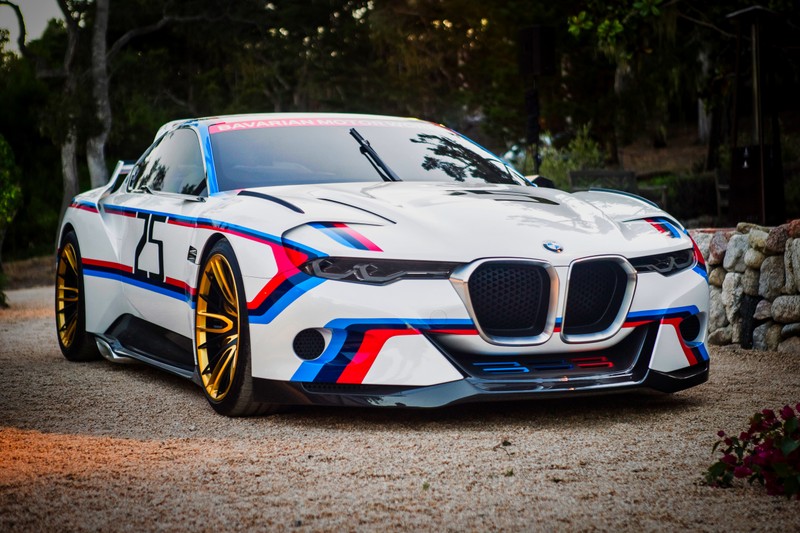 Bmw m18 гоночный автомобиль с гоночной раскраской bmw (bmw 30 csl hommage r, концепт кары, 5k, машины, обои 4k)