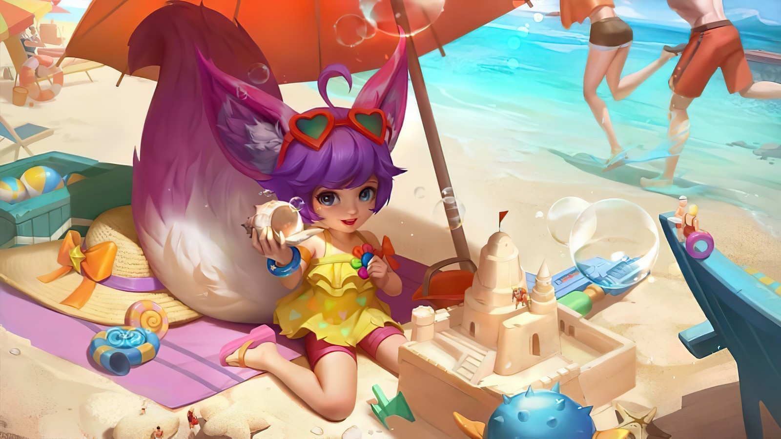 nana, sundress, summer, mobile legends, bang bang wallpaper