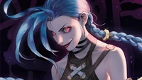 jinx, smile, arcane, netflix, tv series wallpaper