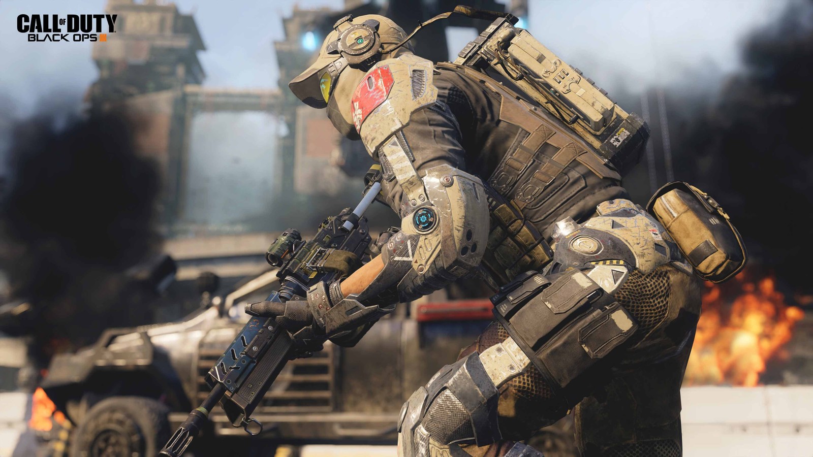 Call of duty é um jogo que é muito popular e divertido (call of duty black ops iii, treyarch, figura de ação, pc game, mecha)