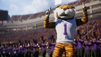 Der LSU Tiger-Maskottchen feiert in EA Sports College Football 25