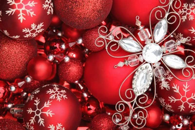 Vibrant Red Christmas Ornaments and Decorations for the Holiday Season