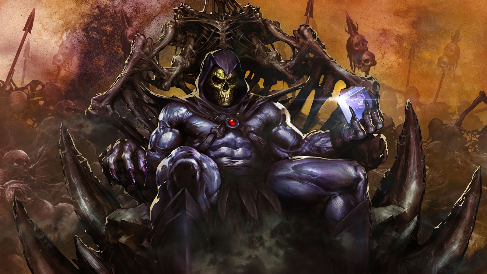 Lade skeletor, master of the universe, comics Hintergrund herunter