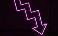 Neon Pink Zigzag Arrow Graphic Design