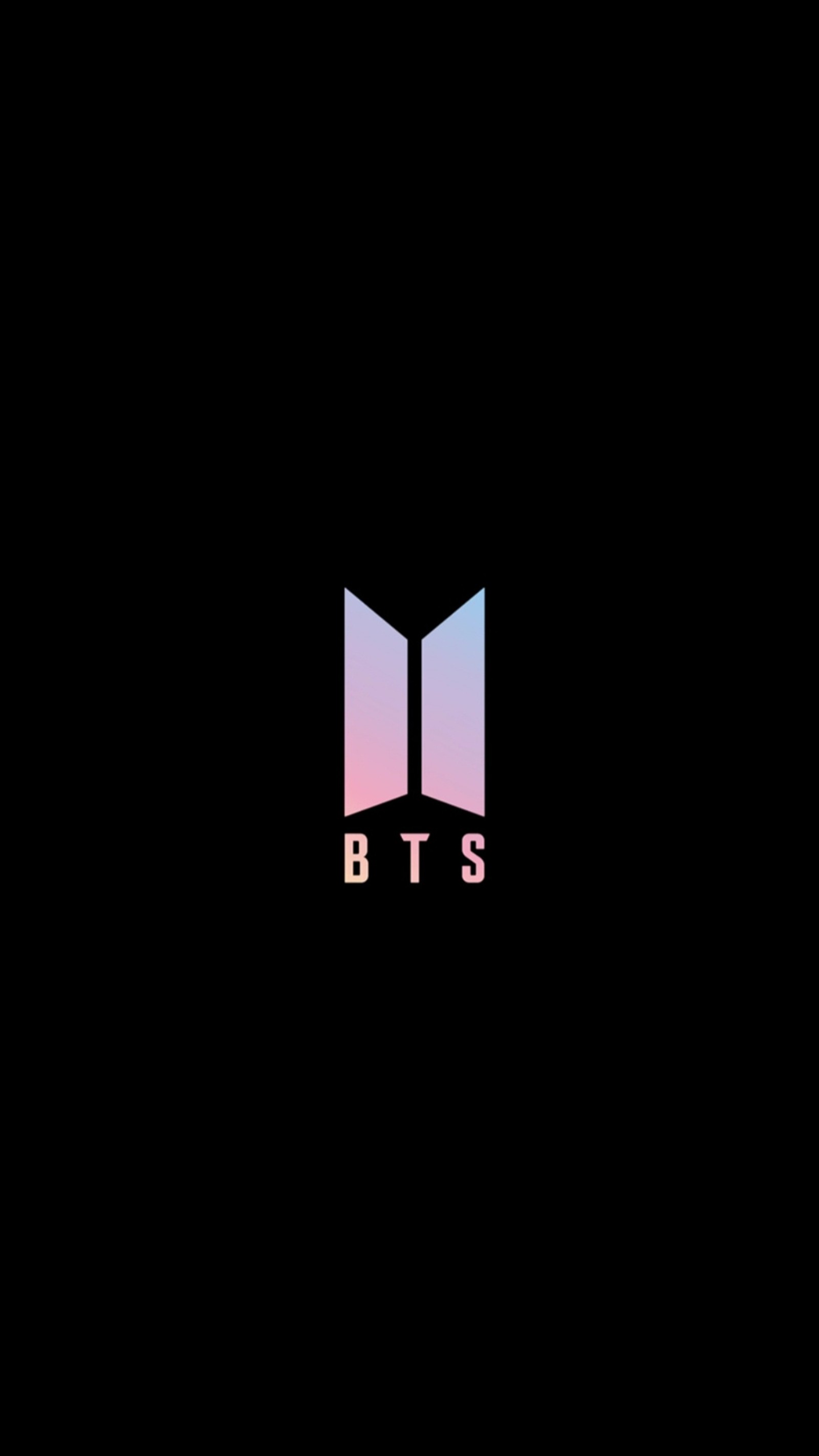 Bts-logo auf schwarzem hintergrund (bangtan sonyeondan, bts logo, bts love yourself logo, bts ly, logo)