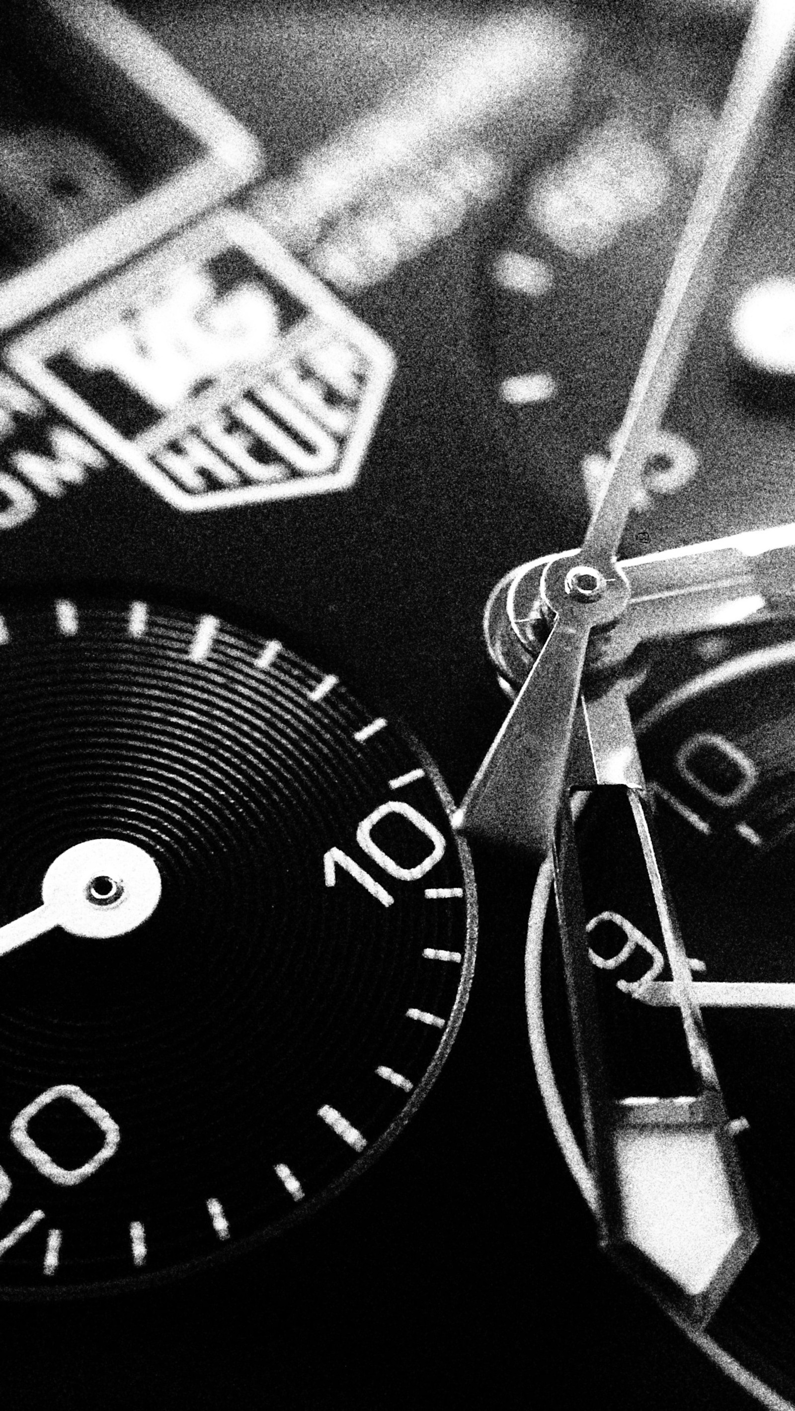 Baixar papel de parede clock face, dial, noir, tag heuer, relógio