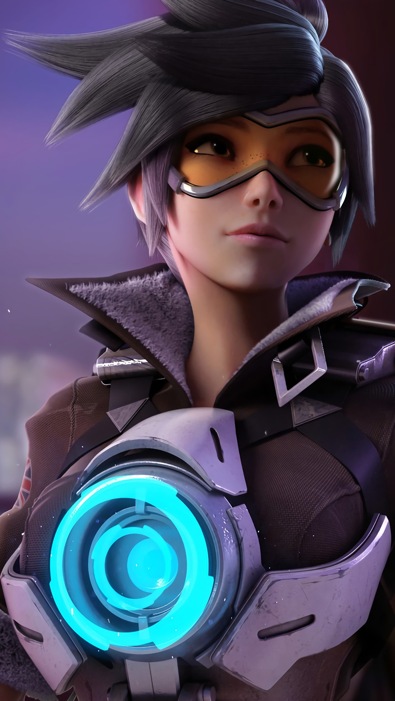 Скачать обои метель, overwatch, tracer