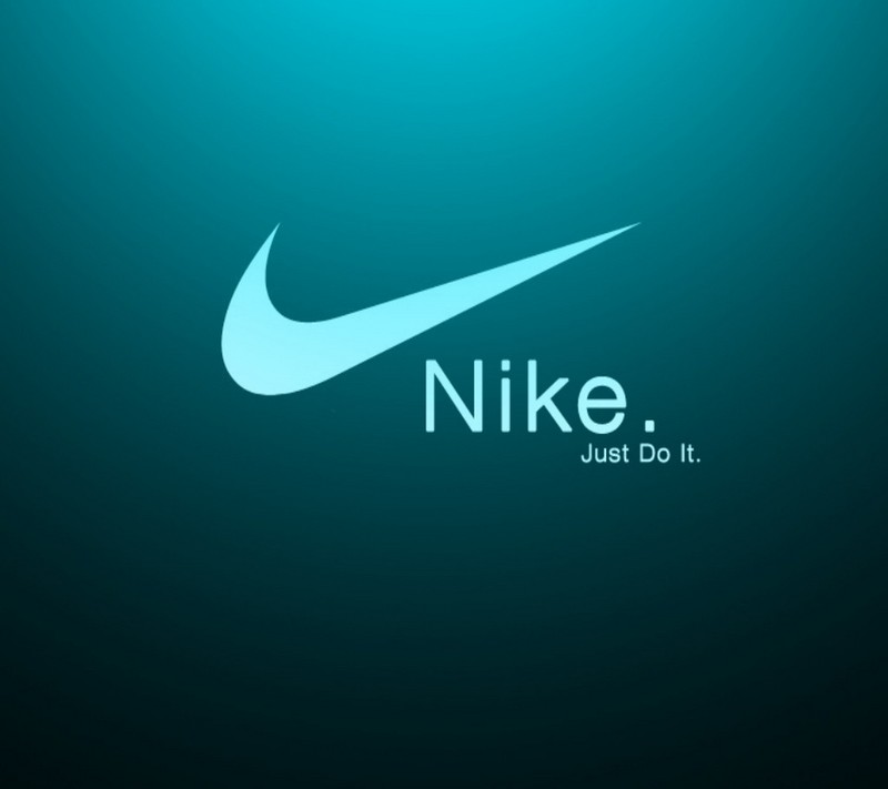 Близкий план синего фона с логотипом nike (логотип, nike)