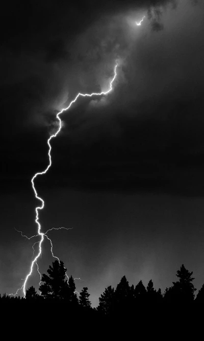 incrível, boa noite, noite, céu, tempestade