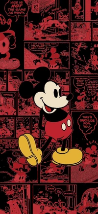 topolino, walt disney, red, mouse wallpaper