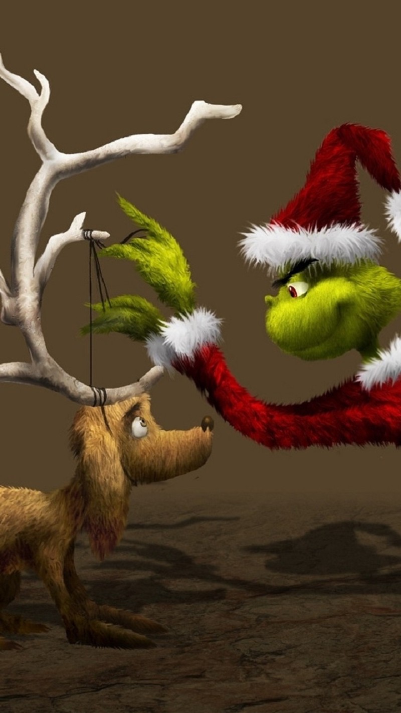 Araffe and a dog are playing with a christmas decoration (wallpaper, izzyforeal216)