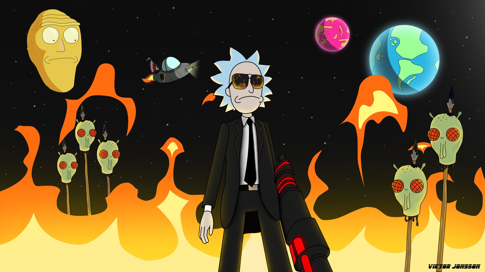 Рик рик рик рик рик рик рик рик рик рик рик рик рик рик рик рик рик рик рик (пламя, миб, mib, morty, rick)