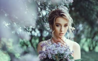 hair, beauty, lilac, hairstyle, spring wallpaper