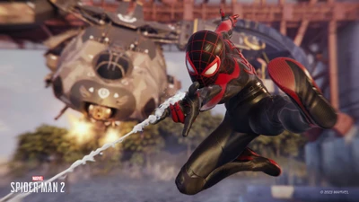 Homem-Aranha 2: Miles Morales em traje aprimorado em ação - Gameplay em 4K para PS5