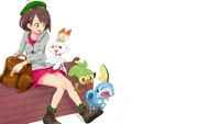 pokemon sword and shield, video game, pokemon, scorbunny, grookey wallpaper