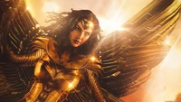 Diana Prince in Golden Armor: A Powerful Moment from Wonder Woman 1984