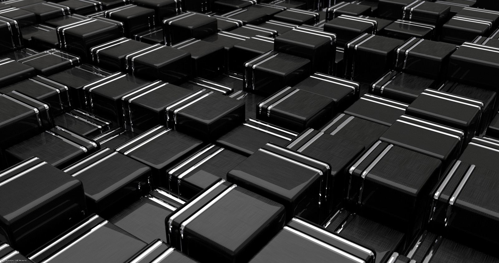 A close up of a bunch of black boxes stacked on top of each other (technology, 3d modeling, electronic device, mclaren, metal)