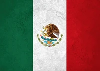 Flag of Mexico: National Emblem on Textured Background