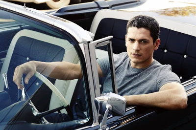 уэнтворт миллер, wentworth miller, лобовое стекло, машина, стекло